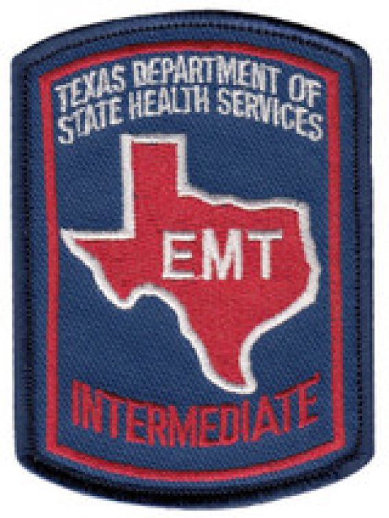 TEXAS INTERMEDIATE EMT HAT PATCH - SEW ON.